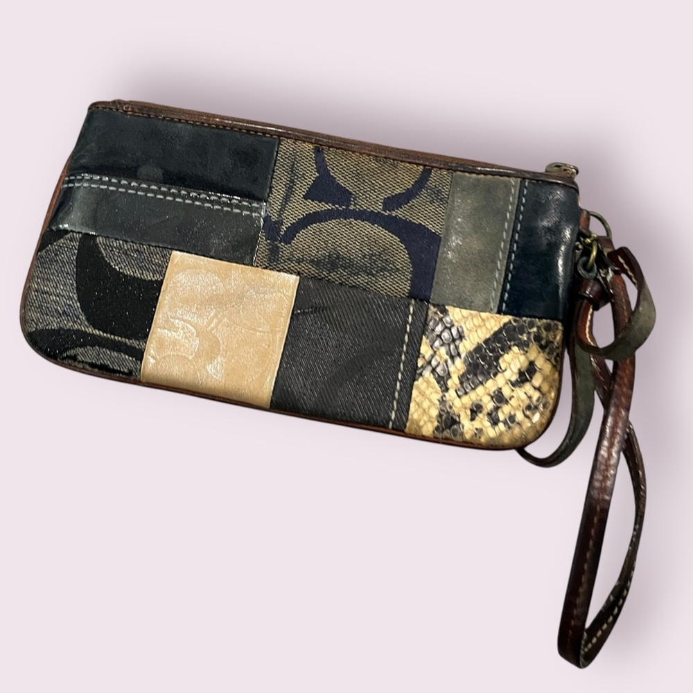 Coach Patchwork Leather Wristlet